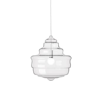 Jan Plecháč and Henry Wielgus. Large pendant light in clear glass