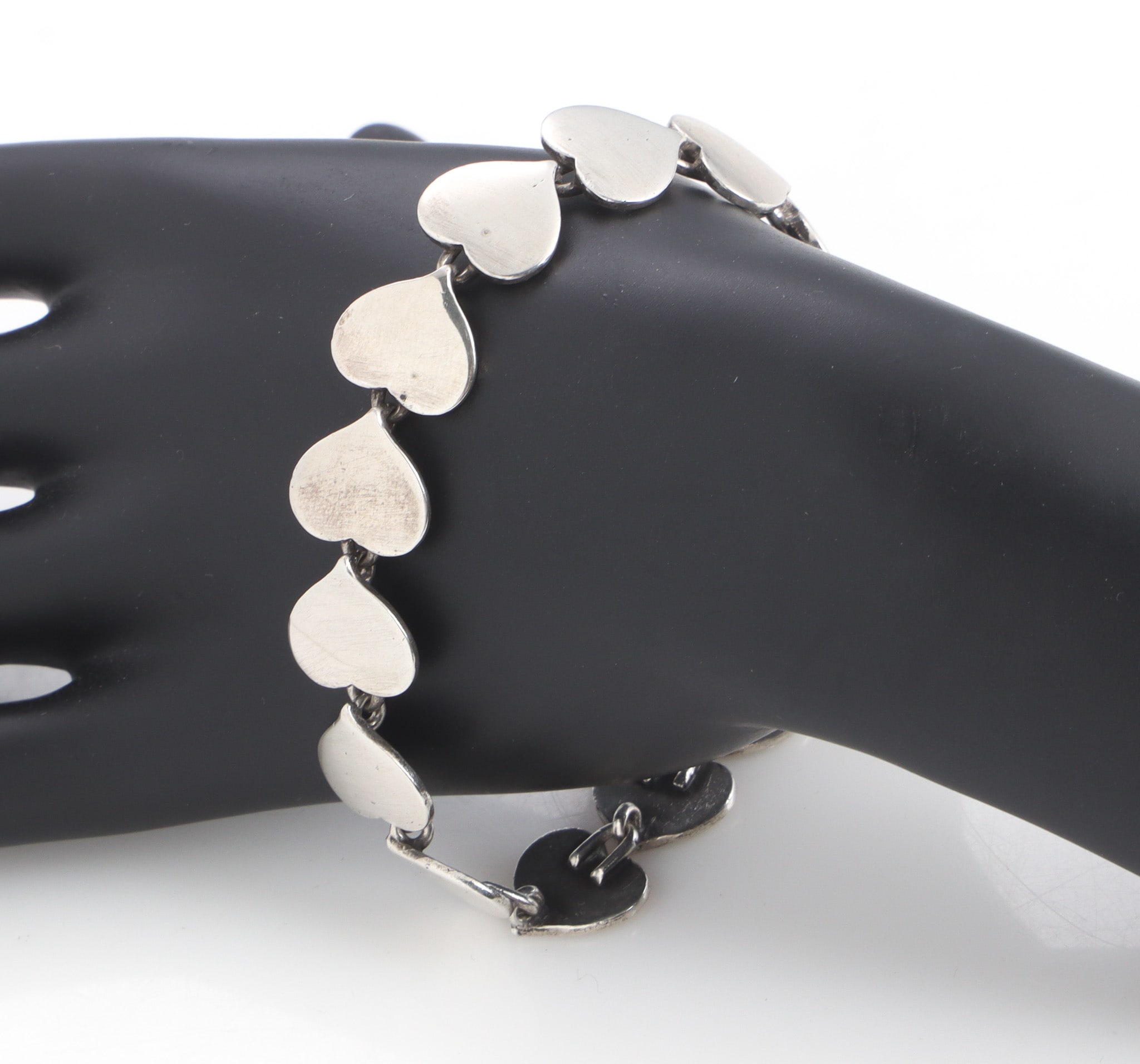 Hans Hansen. Silver heart bracelet