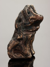 Per Eli. Sculpture of patinated solid bronze