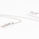 Cartier 'Double C' brilliant charm and necklace in 18kt white gold