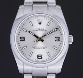 Rolex Oyster Perpetual armbåndsur af stål, ref. 114200