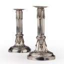 A pair of German Louis Seize silver candelabra, Leipzig circa 1790 (2)