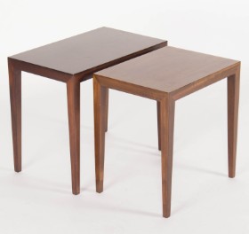 Pair of Severin Hansen rosewood side tables (2)