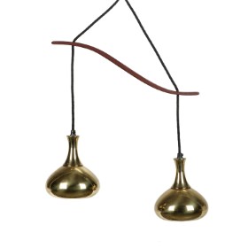 Scandi lamp: Pair of pendants in brass (2)