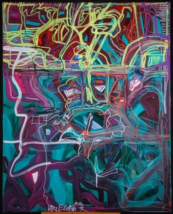 Lars Fantasiformidler Elgidh. Abstrakt komposition.