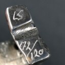 Leif Sylvester Petersen cd. Skulptur betitlet 'Dame på høje hæle', forsølvet tin  Denne vare er sat til omsalg under nyt varenummer 4136424