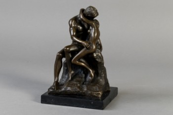Rodin kopi efter. Skulptur i bronze Kysset