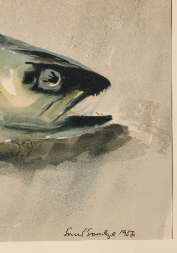 Svend Saabye, litografisk tryk, fisk (2)