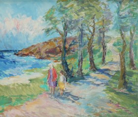 Svend Nielsen (1908-1993): Landscape from Bornholm.