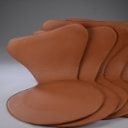 Leather covers for Arne Jacobsen's 7 chairs, cognac (model 3107) (6)