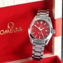 Omega 'Seamaster Aqua Terra Marui RED edition'. Ladies' watch in steel with red dial, approx. 1998
