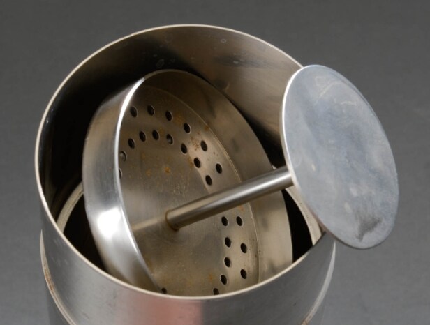 Stelton. Arne Jacobsen Cylinda Line. Isspand, istang, shaker, lille askebæger (4)