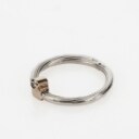 Jørgen Peter Vang. Ring af sølv med brilliant, ca 0.03 ct. Str 52,5