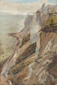 Frederik Winther: (1853-1916): Sommerspiret, Møns Klint. 1890.