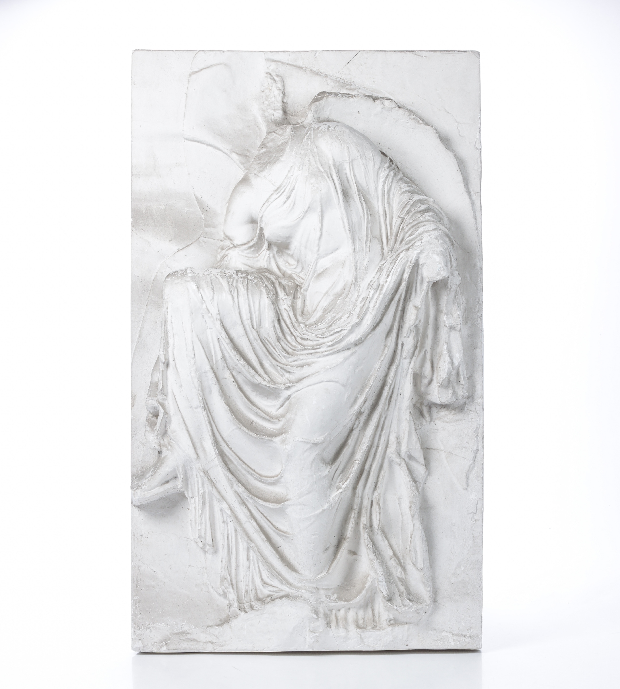 Plaster relief of the goddess of victory Nike. Copy after.