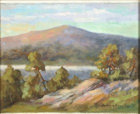 Aarne Alanko. Rocky landscape by the lake, mountain in the background. (CD)