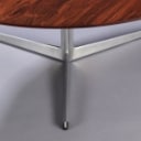 Arne Jacobsen. Circular coffee table with veneered rosewood top, Ø 110 cm