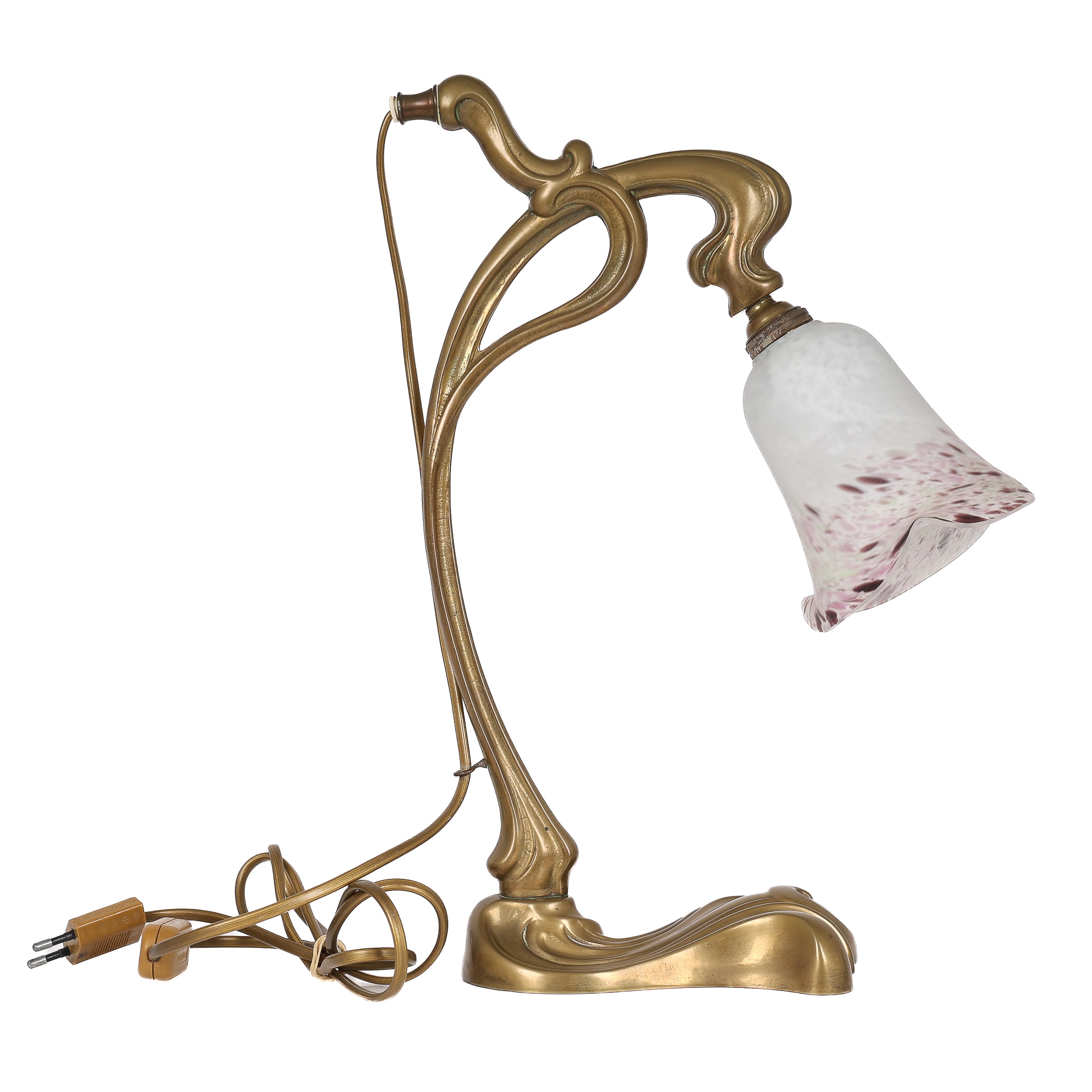 Art Nouveau table lamp in bronze
