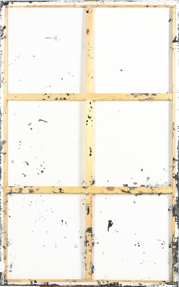 Per Lysholm, abstract composition, acrylic on canvas 160x100 cm.
