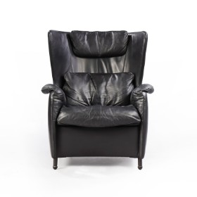 Franz-Josef Schulte / De Sede. Armchair, model DS 23, black leather