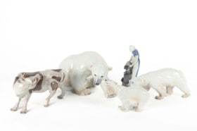 Bing & Grøndahl. Samling figurer af porcelæn (5)