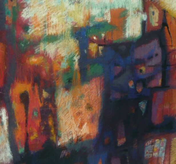 Maren Lipp, Zeichnung, Ölkreide, 'Farbkomposition'