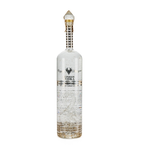 1 fl. Royal Dragon Imperial Vodka with gold flakes, 6L (Methuselah)