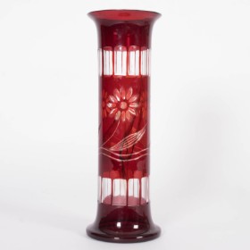 Cylindrical Vase Bohemian crystal