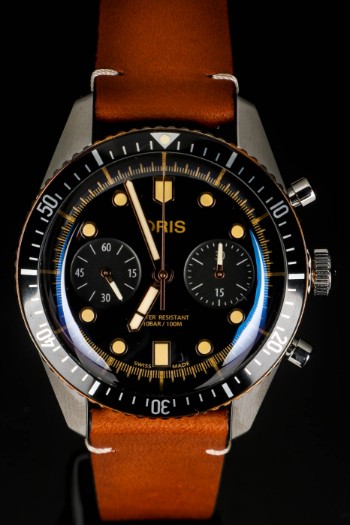 Oris Divers 65 Chronograph. Herrearmbåndsur i stål