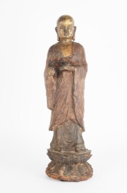 Stående Buddha af patineret jern, 1900-tallet