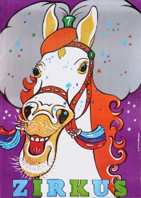 Maciej Szemelowski. Polsk plakat, 'Zirkus', ca. 1970'erne