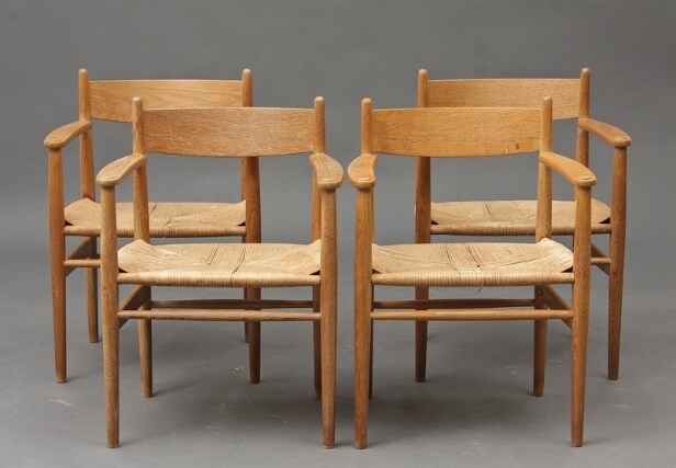 Hans J. Wegner 1914-2007. 4 stk CH 37 armstol, eg (4)