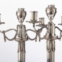 A pair of German Louis Seize silver candelabra, Leipzig circa 1790 (2)