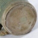Keramikkrus med låg af sølv 1700tallet.