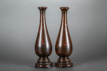 Par kinesiske bronzevaser, 19. århundrede (2)