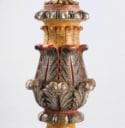 Italian floor lamp from the 60s made of hand-carved wood