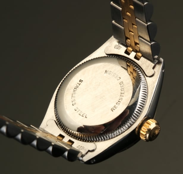 Rolex dameur i 18 karat guld/stål med Diamanter