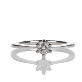 202403563 - Brillant solitairering af 14 kt, ca 0.25 ct, Str 54