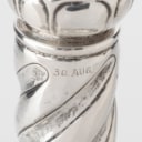 Axel Salomonsen. Large baroque candlestick made of sterling silver
