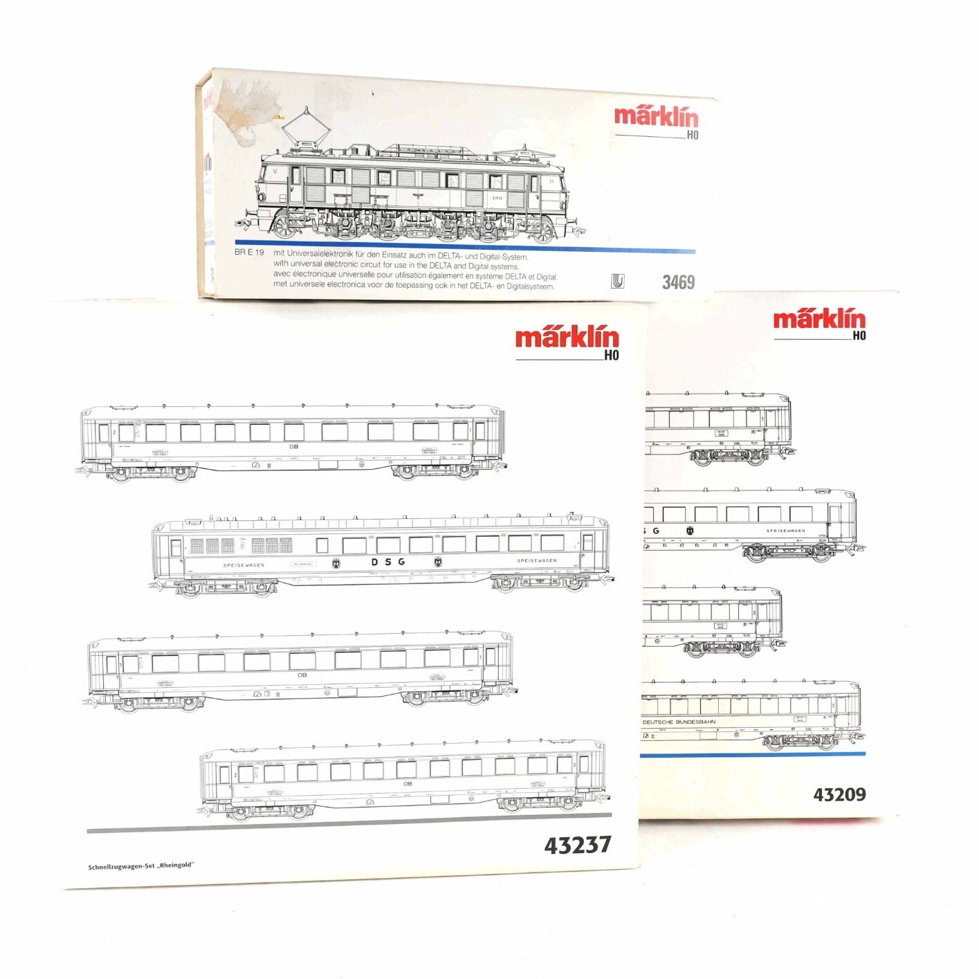 Märklin 3469+43209+43237 HO: Locomotive BR E 19 and Loreley and