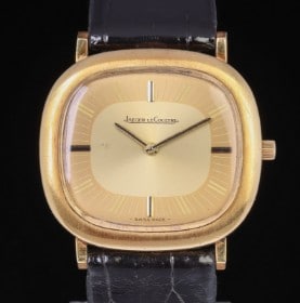 Sjælden Jaeger-leCoultre 'TV Screen'. Vintage herreur af 18 kt. guld, 1970’erne