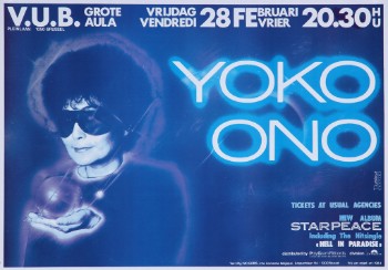 Belgisk plakat, Yoko Ono, 1986