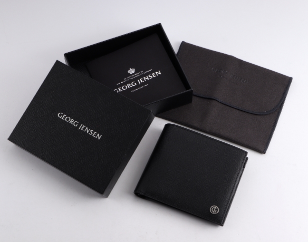 Georg Jensen. Business Classic wallet in black calfskin