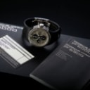 Porsche Design. Men's chronograph model Flat Six in steel with gray dial - box + certificate. 2009
