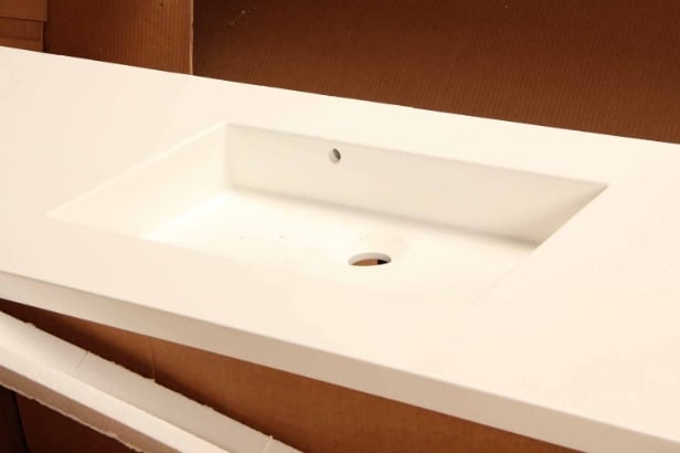 Corian. Kuma bordplade med vask