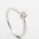 Solitaire ring with brilliant-cut approx. 0.05 ct., 8 ct. white gold, size 54