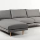 153036, 153037 - Wendelbo. 2.5 seater sofa with chaise longue model 056, grey