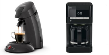 Philips kaffemaskine - Senseo Original Eco - Cashmere Grey samt Braun kaffemaskine - PurAroma (2)