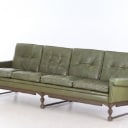 Svend Skipper. Four-seater sofa in green leather