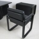 Burghardt Vogtherr, Büro Schreibtisch + Container + Sideboard + Paar Stühle Modell Hombre für Rosenthal (5)